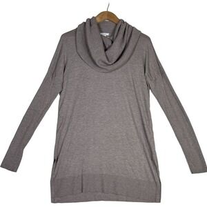 Caslon Nordstrom Womens Sz S Cowl neck Tunic Sweater Beige Oatmeal Casual Fall